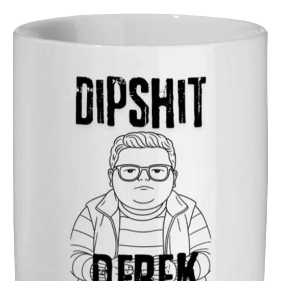 Ceramic Coffee Mug Humorous Derek Minimalist Tea Hot Chocolate Cup Creative Gift for Home Office Desk