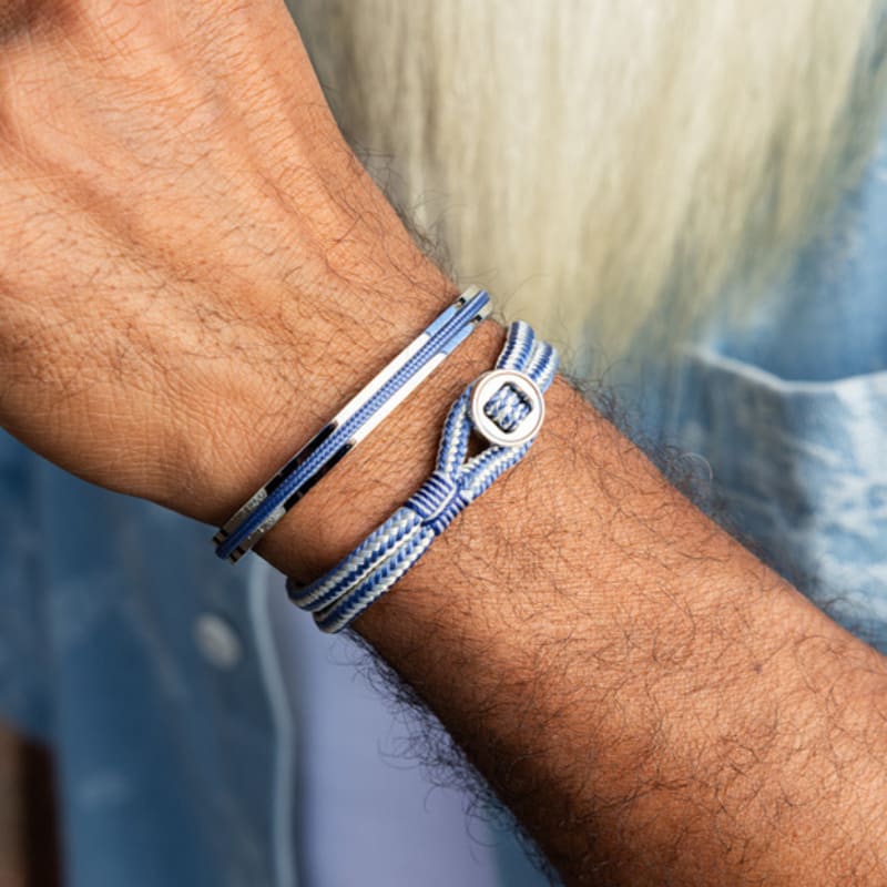 PIG & HEN Dondino Bracelet - Indigo Purple X Cream X Silver