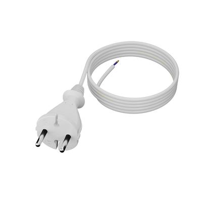 Przewód Przyłączeniowy Kabel Z Wtyczką Prostą 3M 2X1Mm2 Typ E Biały