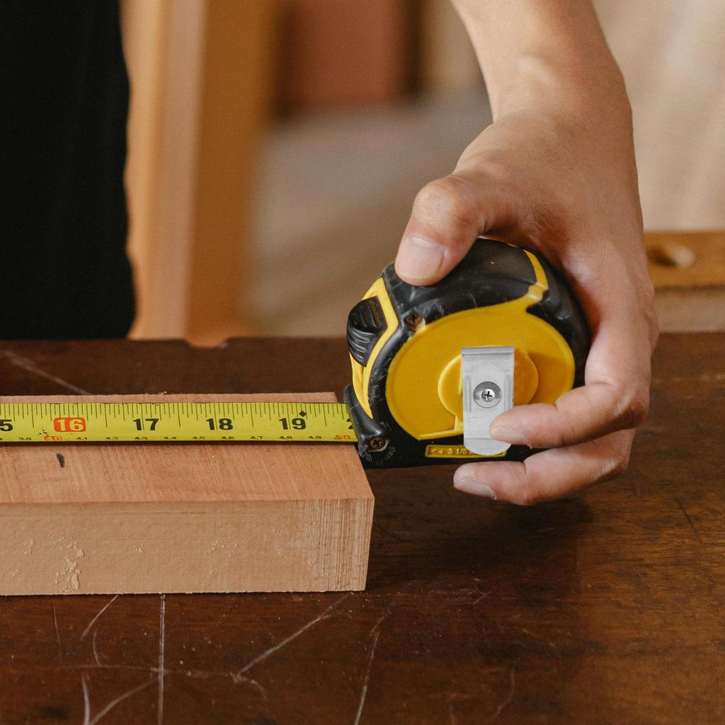 20Pcs Round-Edged Stainless Steel Tape Measure Belt Clip Metal Hook Attachment for Carpenters Uniform Officers