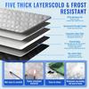 Windshield Cover for Ice and Snow, 5-Layer Material Protection Windshield Snow Cover, Car Windshield Snow Cover with Side Mirrors Cover, Fits for