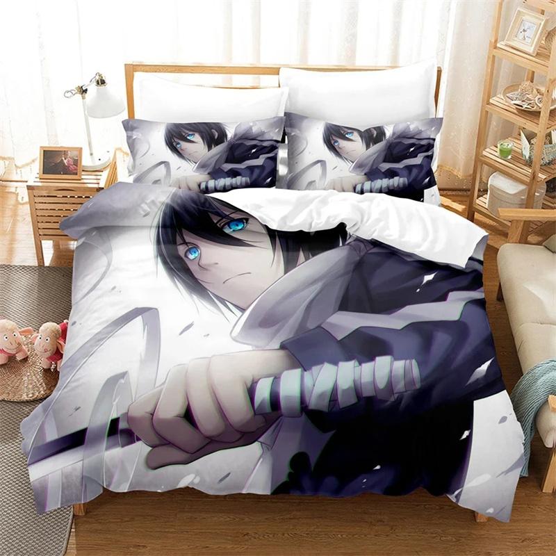 3D Printed Noragami Yato Bedding Set,Duvet Cover Comforter Bed Set Quilt Cover Pillowcase,King Queen Twin Size Boys Girls Adults