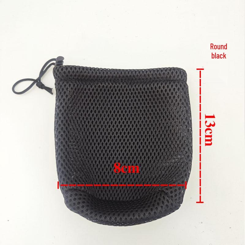 Mesh Drawstring Bag with Spring Buckle - Ideal for Sunglasses, Mobile Phones, and More. Versatile Grid Storage for Everyday Essentials.