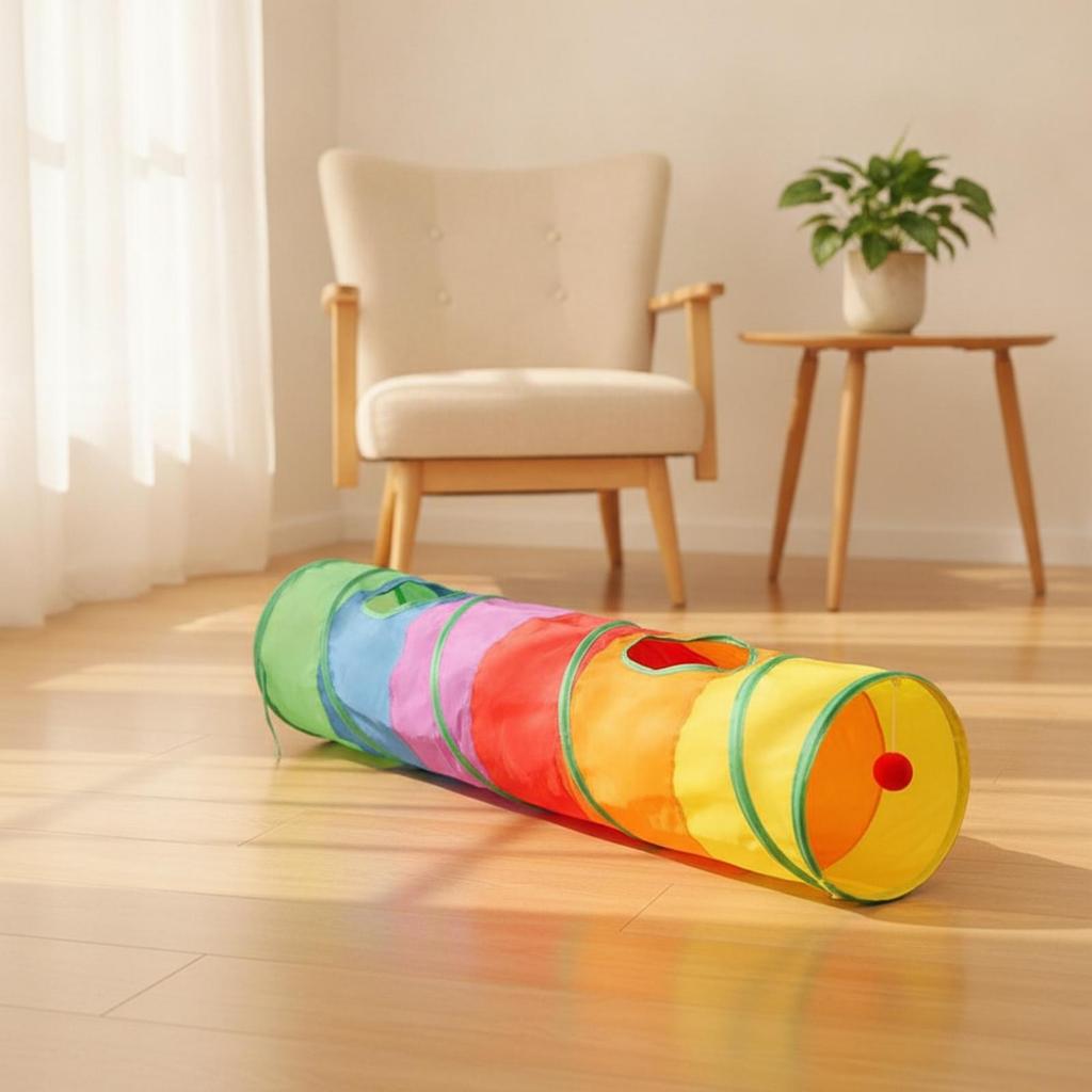 Lightweight Foldable Cat Tunnel | Easy To Store, Play Tunnel, for Small