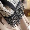 New letter fringed scarf men's and women's high-end scarf fashionable thickened versatile shawl