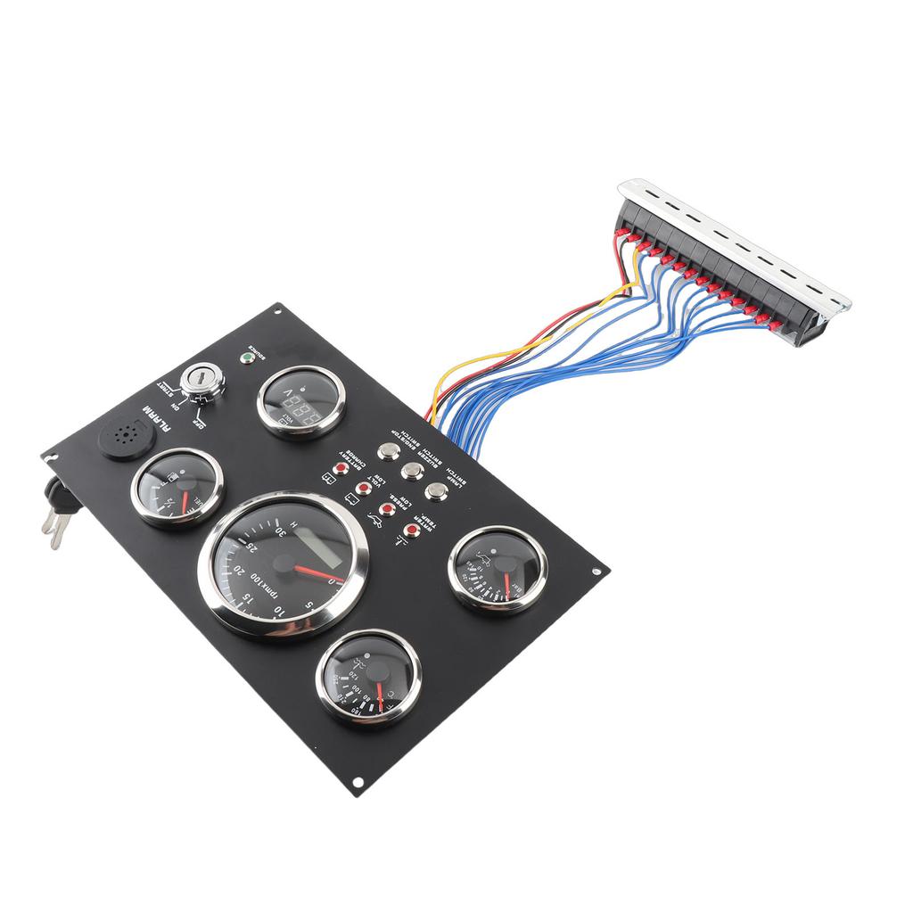 85mm Instrument Panel Gauge Set 24V 0 to 3000RPM Water Temperature Oil   Oil Pressure with Key for Boat Yacht