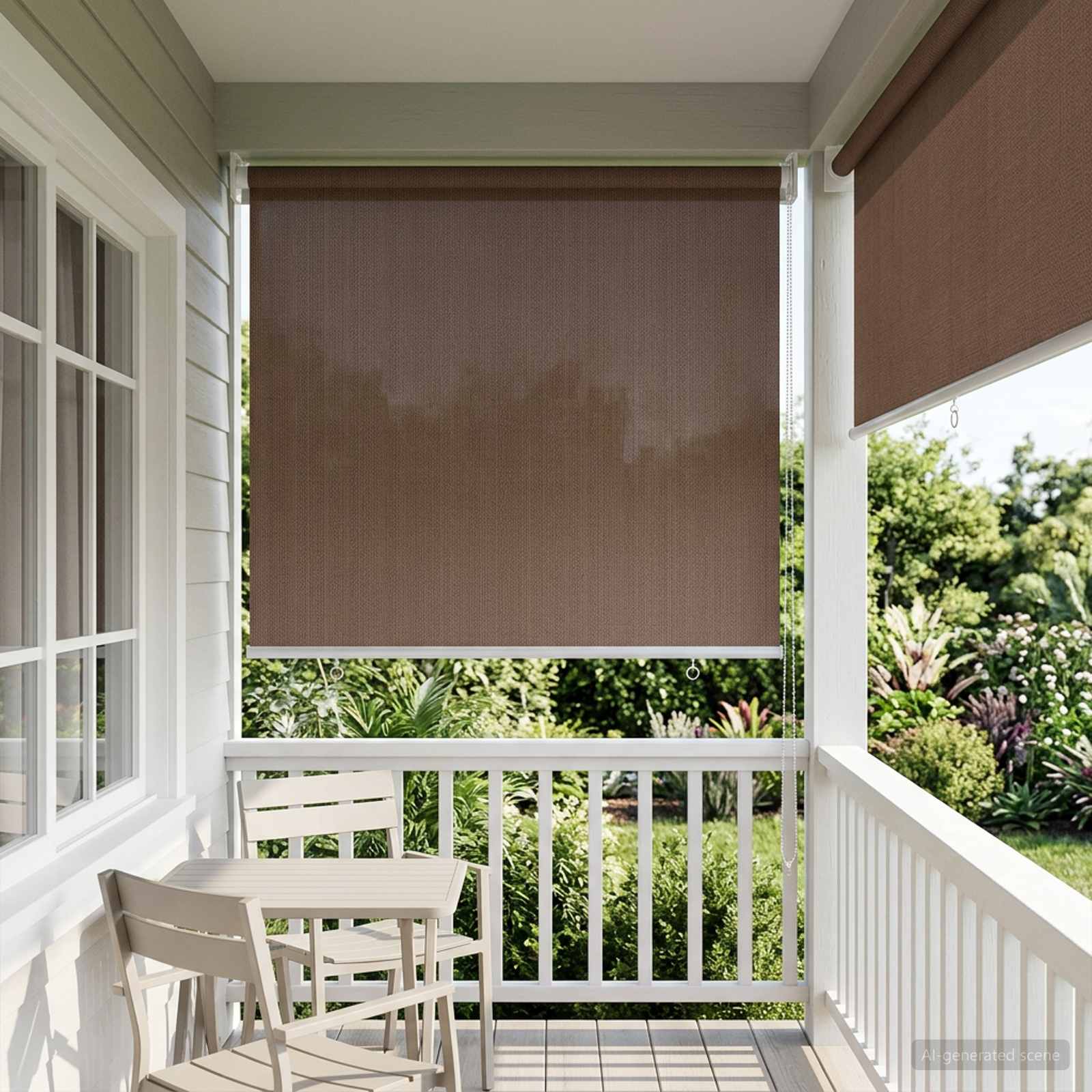 Außenrollladen 90% UV-Schutz Taupe 60 x 140 cm HDPE