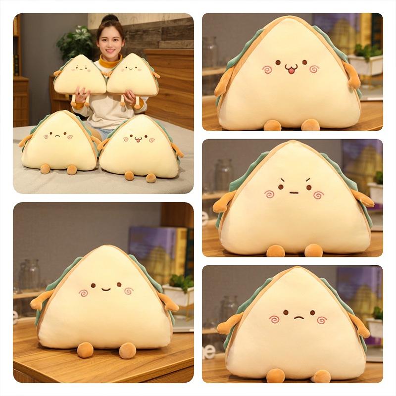Cute And Cozy Sandwich Cake Plush Pillow Cushion With Four Expressions