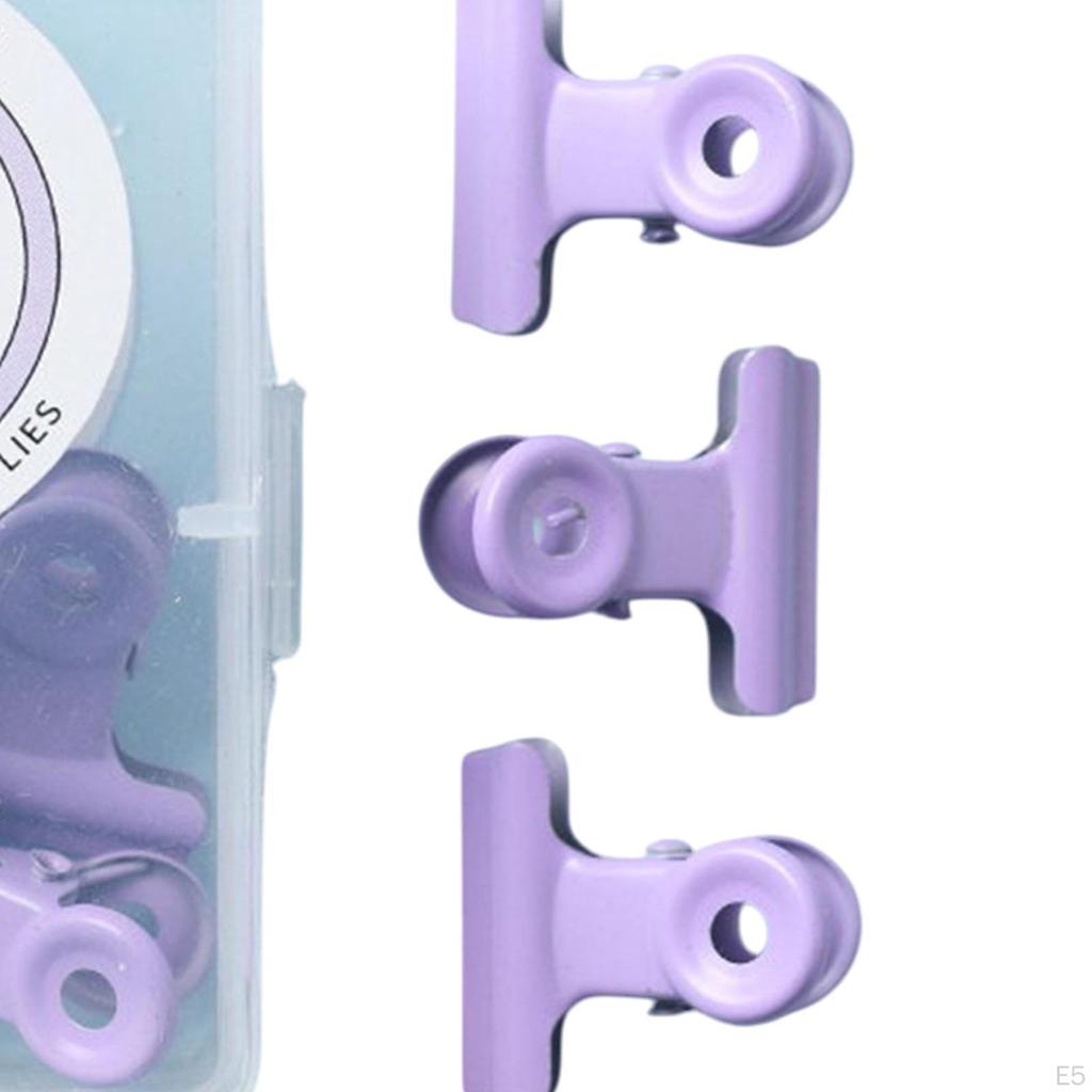 8 Pieces Small Bull Clips Metal Paper Grip Office Clamp Mini Binder for Bags