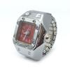 Stylish Alloy Silver Shell Ring Watch with Large & Small Numbers for Men & Women