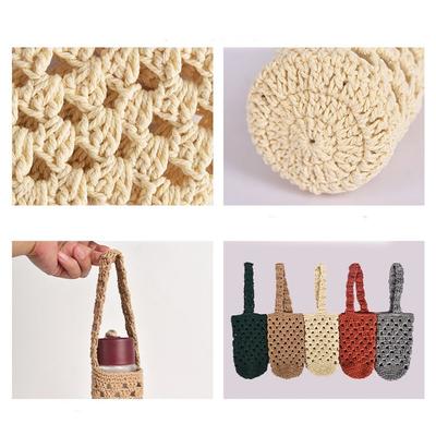 Accessories Knitted Water Bottle Cover Handmade Reusable Water Cup Sleeve Vintage Cup Pouch
