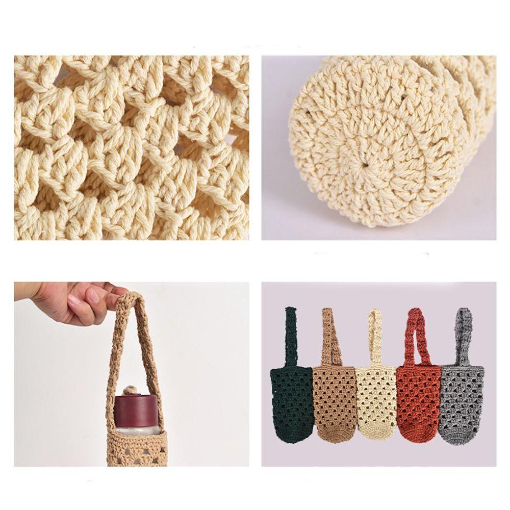 Ručně vyrobený návlek na kelímek na vodu Opakovaně použitelný sáček na kelímek Příslušenství Obal na láhev na vodu