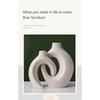 Nordic Ceramic White Vase Ins Style Creative Flowerpot Flower Arrangement Simple High Sense Wholesale European Entry Lux