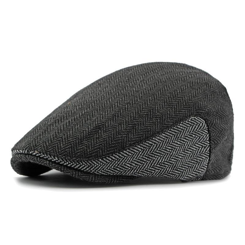 Hat Stitching Beret Men British Forward Cap Large Size Cap Women Peaked Cap