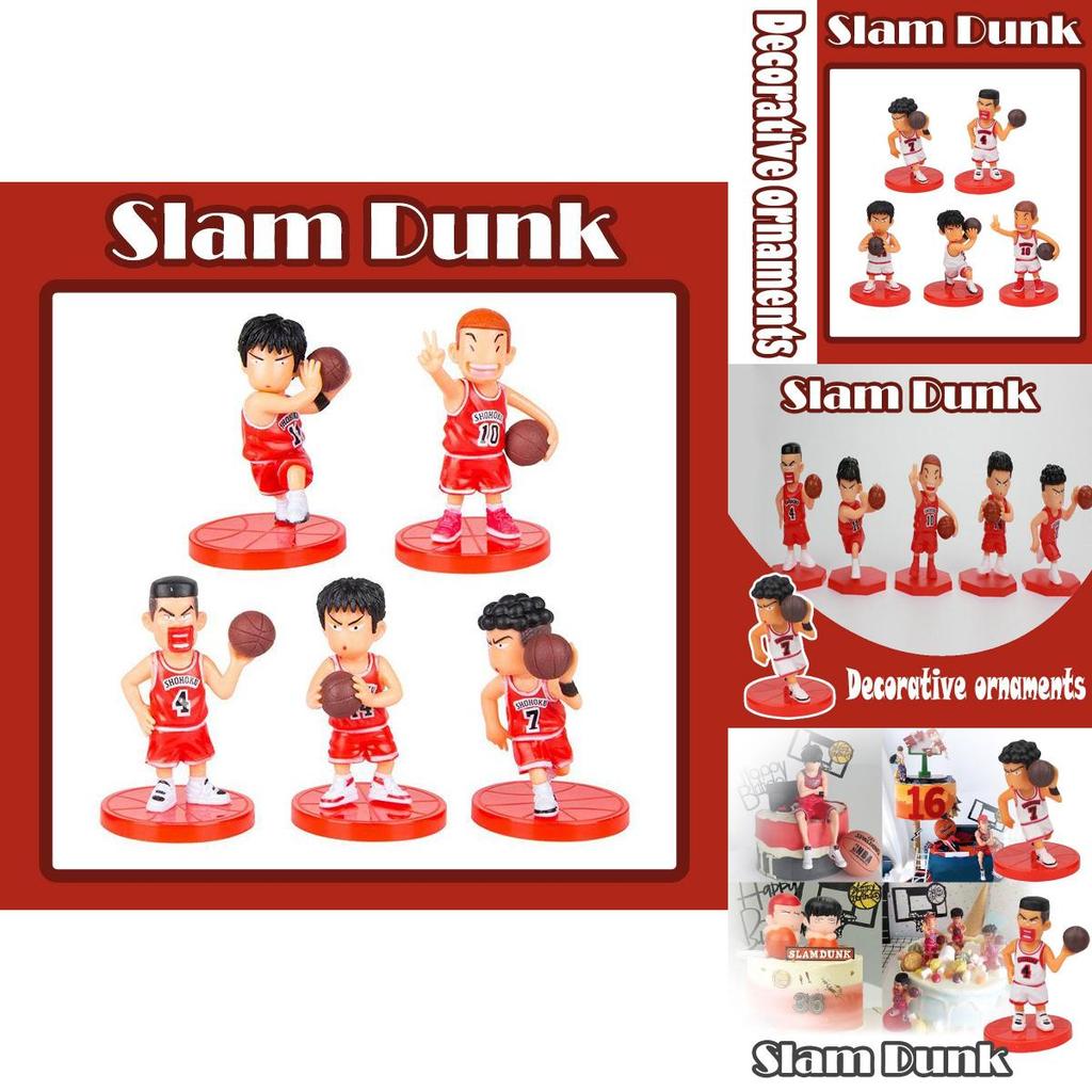 Exquisite Slam Dunk Hanamichi Sakuragi Rukawa Kaede Mitsui Hisashi Pvc Action Figure Model For Anime Enthusiasts