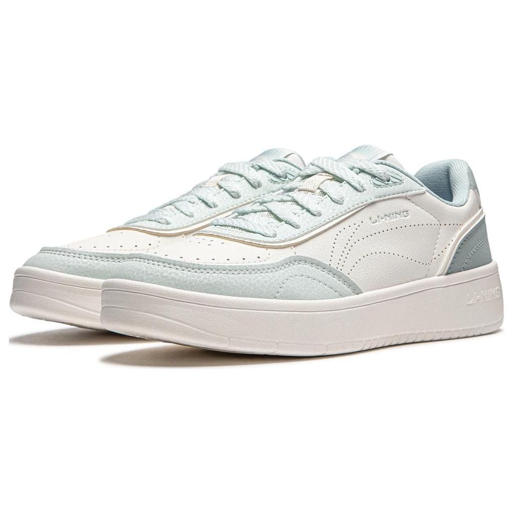 Li Ning Su Su Versatile Casual Comfortable Thick Sole Height Increasing Sneakers Women Sneakers White Blue AGCU112-4