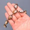 Natural Citrine Rough Copper Birthday Gift Chain Electroformed Necklace Jewelry V-20