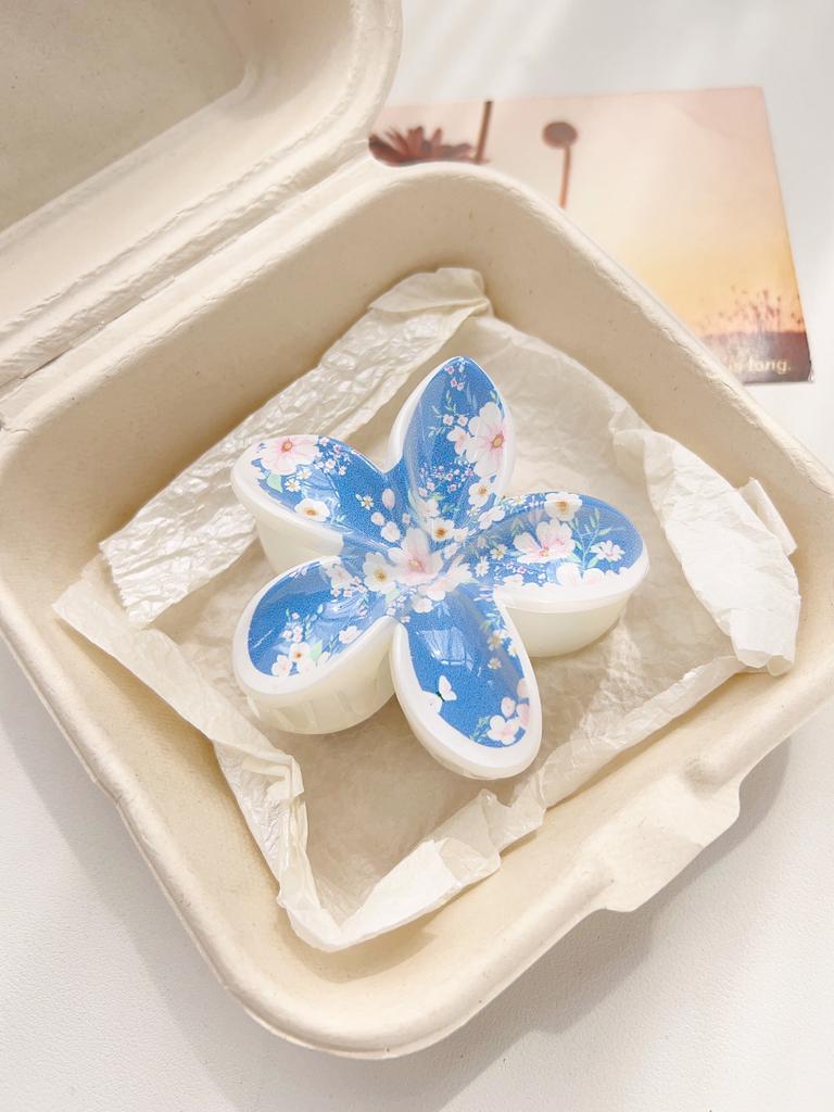 Hawaiian Flower Hair Claw Clips for Women,Gradient Large Barrette for Thick Hair,No-slip Hairpins Women Beach Hair Accessories