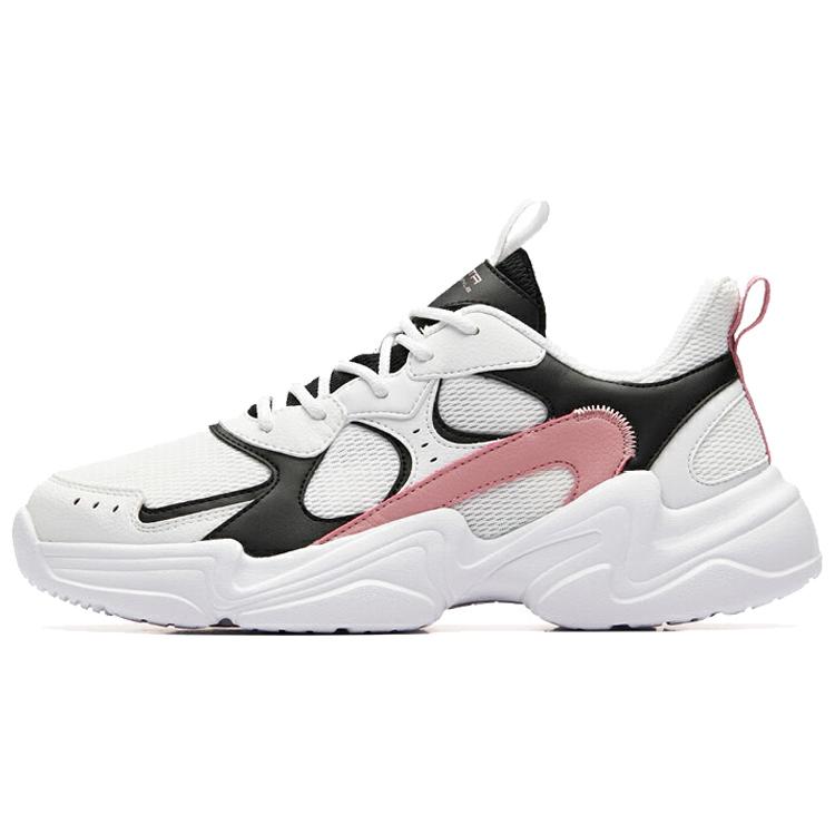 New ANTA Chunky Sneakers Women's Low top White Black Pink 121938822R-5