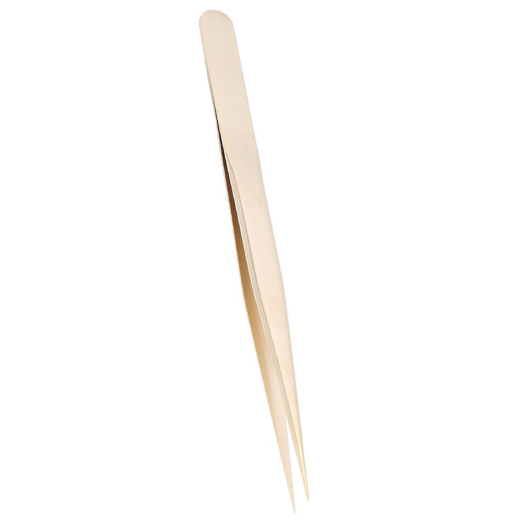 Multifunkční pinzeta na nehtové umění Ocelová zlatá rovná pinzeta na řasy Manikúra