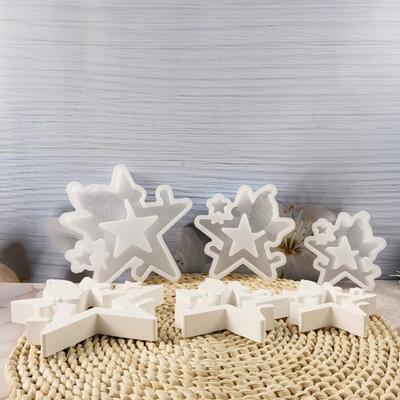 Flexible Silikonform Stern Weihnachtsmann Figur Dekoration Herstellungsform Temperaturbeständige Form für Weihnachtsdekoration