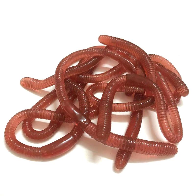 18Cm 5G Simulated Insect Model Tpr Soft Rubber Small Animal Pseudo Long Earthworm Pseudo Red Worm Toy