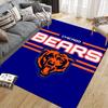 Chicago Bears Tryckt Matta, Hemsoffa Dekoration för Vardagsrum & Sovrum, Halkfri Spel Flanell Golvmatta för Spelrum