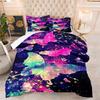 Butterfly Print Comforter Set - 3 Piece Set - Colorful Butterfly Design - Microfiber Comforter Cover