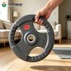 3cm Bore Rubber Coated Cast Iron Barbell Plate