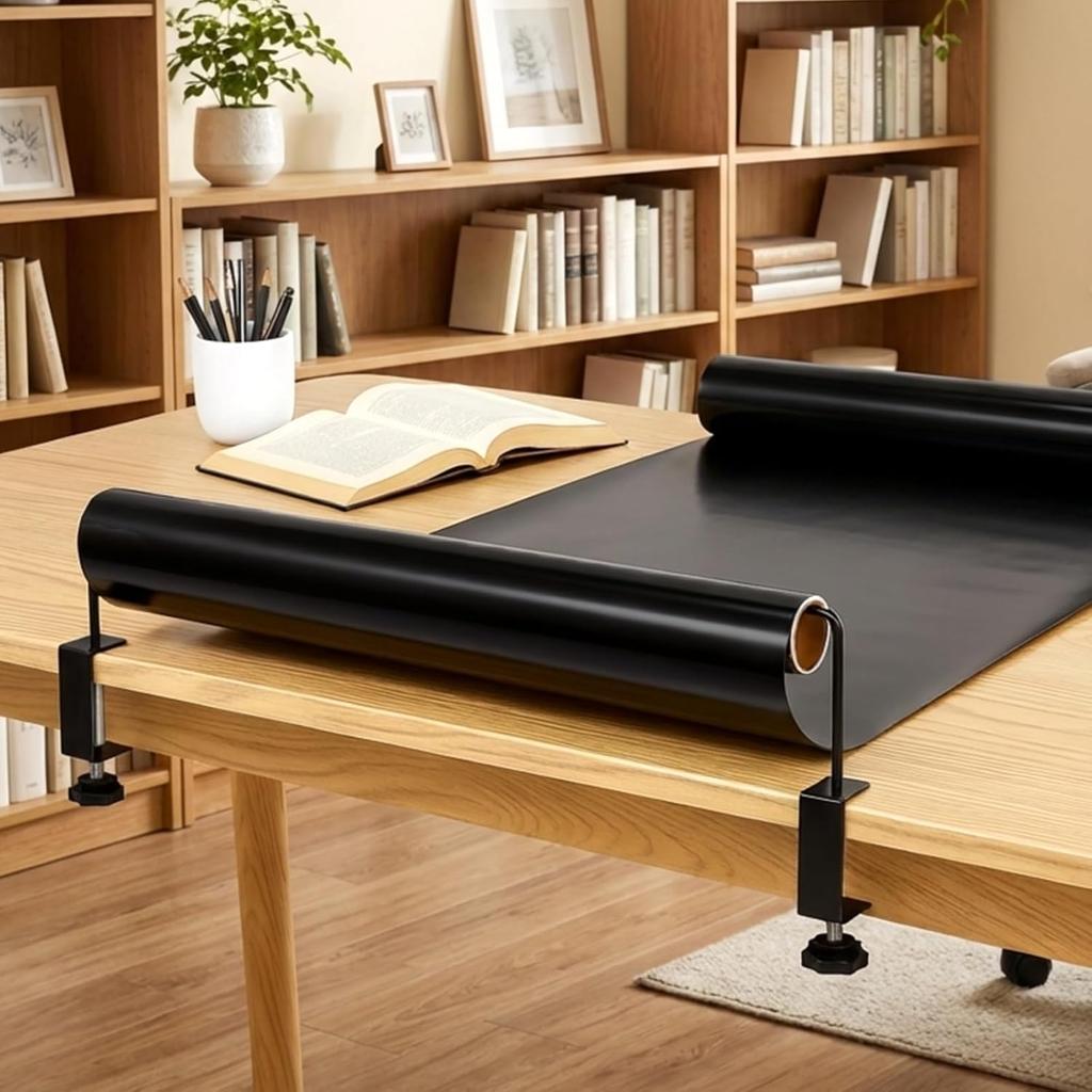 Craft Paper Roll Holder Desk Dispenser Suitable for Any Table from 0-1.8” Poster Papers Rack for Classrooms Art Stations Kitchen