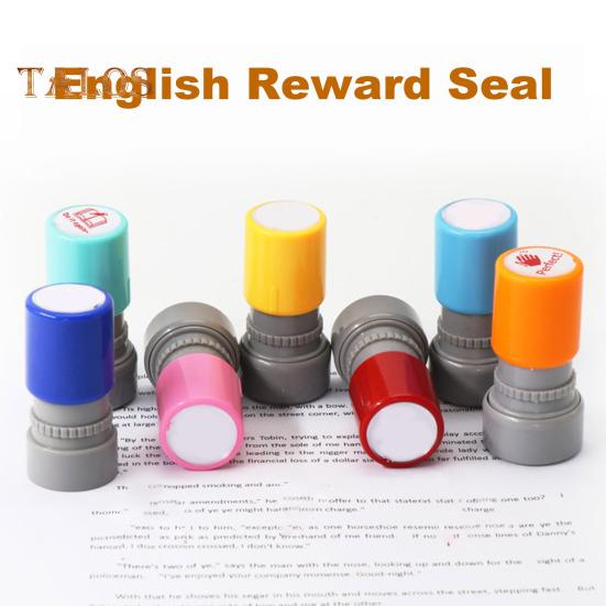Sello de comentario en inglés Tinta de larga duración Sello de comentario en inglés Múltiples opciones de color Herramienta de evaluación para profesores