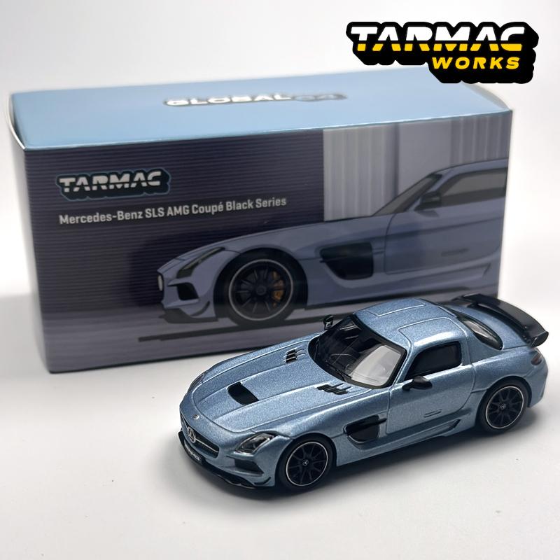 

Tarmac Works 1:64 TW Mercedes-Benz SLS AMG Coupe Black Series Matte Blue alloy car model Chase