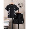 Summer 2025 New 3D Printed Pattern Casual, Fashionable, Soft, Comfortable, Lightweight, Quick-drying Sports Children's Set
