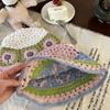 Japanischer Nischen-Design-Stil Frühling und Sommer Kleiner frischer handgestrickter Basin-Hut für Damen Süßer und vielseitiger Fischerhut
