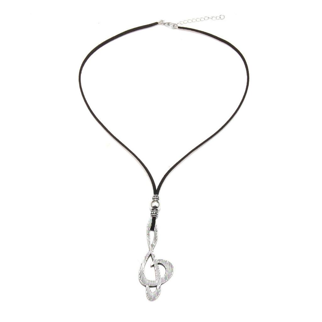 Vintage Round Leather Cord Pendant Necklace With Unique Fingerprint Design Bohemian Statement Jewelry For Women
