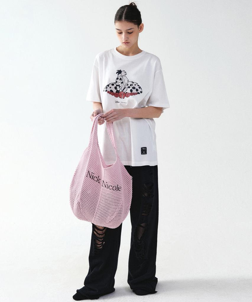 Nick&Nicole Nicole Crochet Knit Bag_Pink