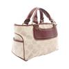 Used CELINE Boogie Bag Paris Macadam Handbag Canvas Leather Beige Brown Used Women