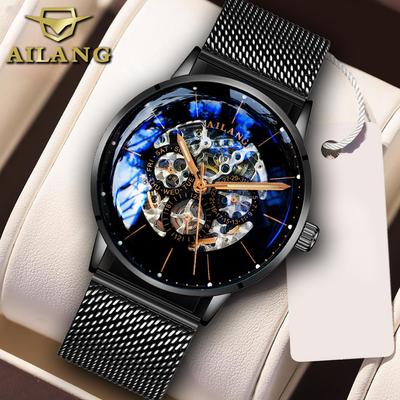 AILANG New Watch Multifunctional Male Machine Watch Fully Automatic Hollow Men's Waterproof