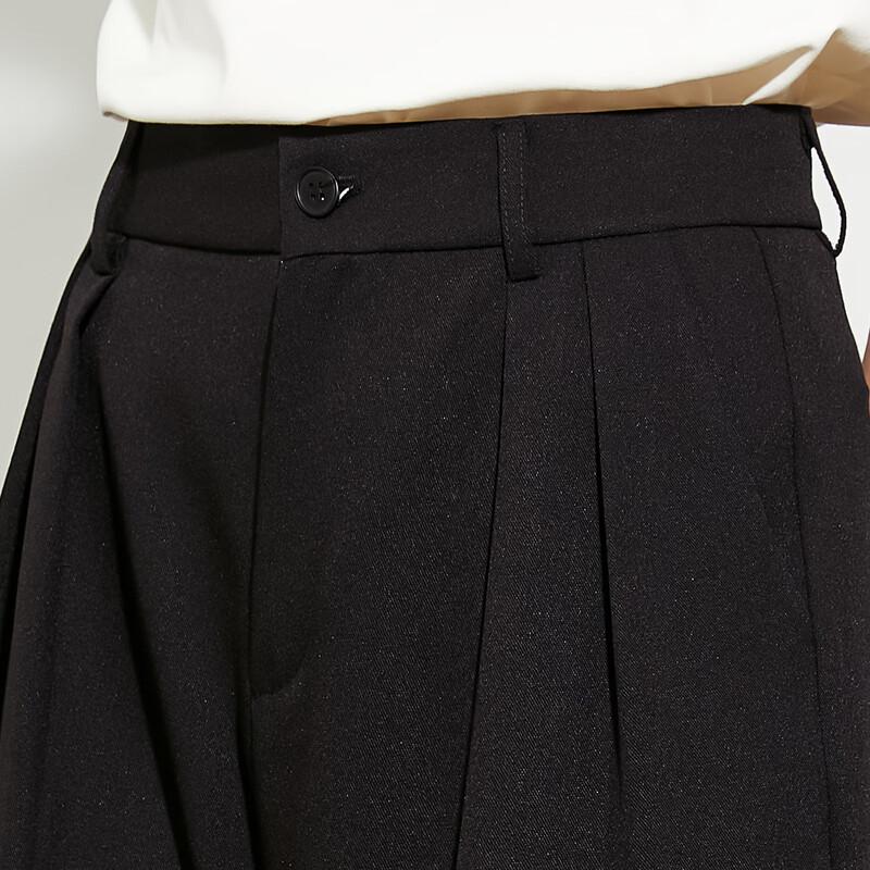 Tatu Women's High-Waist Straight-Leg Cropped Casual Trousers