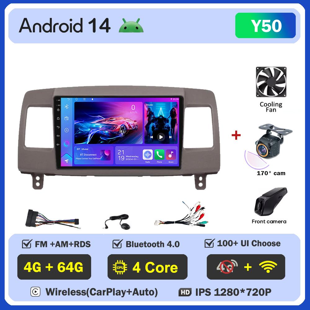 Android 14 For Toyota Mark II 9 X110 2000-2007 Car Multimedia Video Player Stereo Head Unit Autoradio Touch Screen GPS 5G Wifi