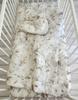 Baby bedding set with filling, 2 pieces, 75x100cm NEWBORN - Peonies beige