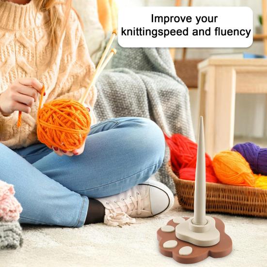 Paw Yarn Spinner Držák na přízi proti zamotání Hladká rotace Navíjecí nástroj Dávkovač příze Dárek pro milovníky háčkování a pletení