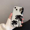 Summer Black Coconut Tree iPhone16promax for Apple 15plus Anti-drop 15 Transparent 14 Soft Creative Xs