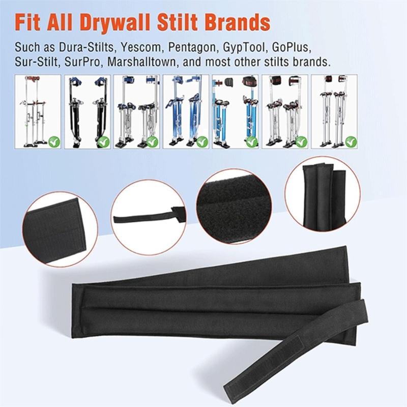 Adjustable Safety Straps for Drywall Stilts with Strong Closure Ensuring Secure Fit On All Leg Types