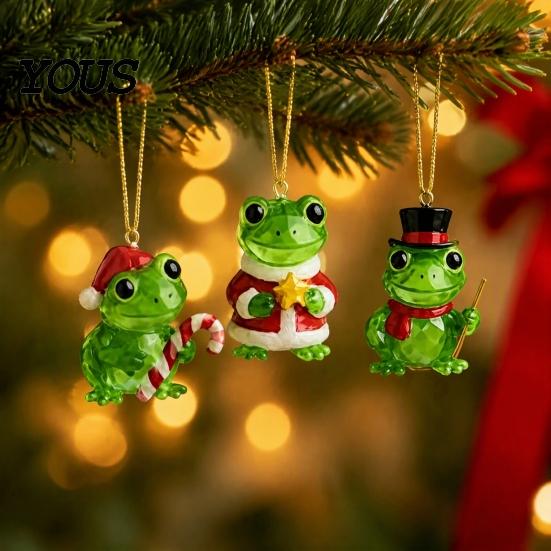 Festive Party Favors for Friends Faux Crystal Frog Advent Calendar 2026, 24 Days Christmas Countdown with Holiday Surprise Gifts Animal Ornament,