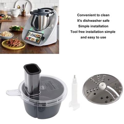 Küchenmaschinen-Aufsatz Behälter-Schneider für Vorwerk Thermomix TM5/6 Edelstahl-Mixer Schneid-Reibscheibe