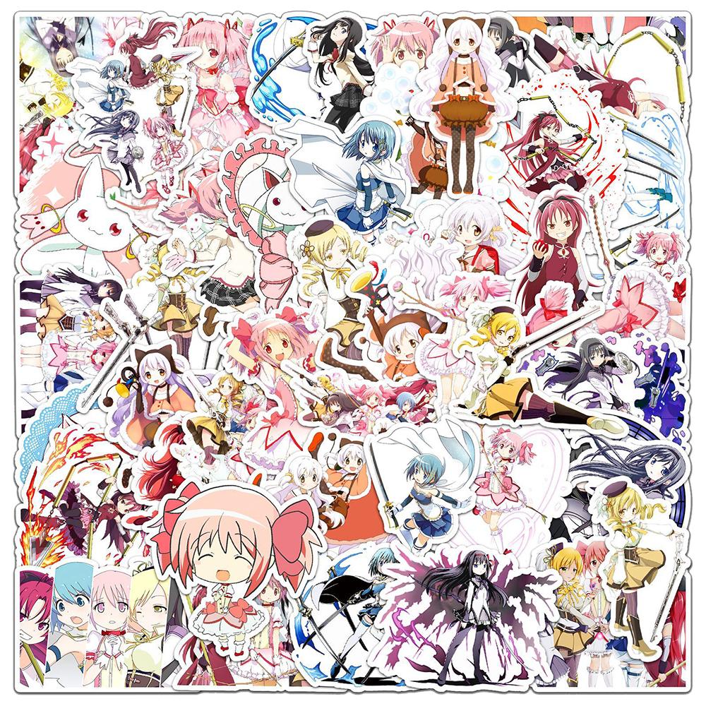 10/30/50 Stück Puella Magi Madoka Magica Anime Aufkleber Decals Wasserdicht DIY Gepäck Skateboard Fahrrad Niedlicher Aufkleber Spielzeug Geschenke