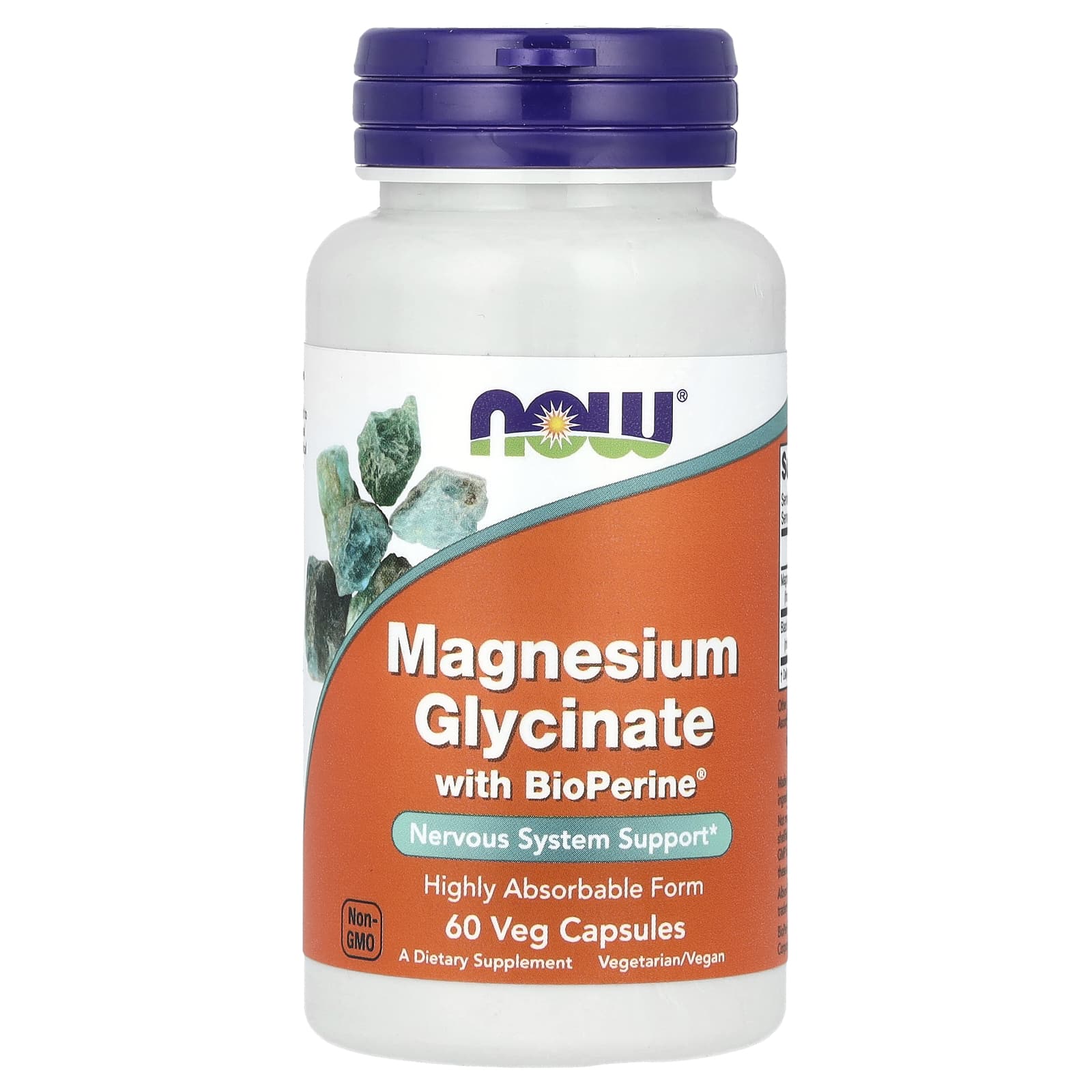 

NOW Foods, Magnesium Glycine, with BioPerine®, 60 Veggie Capsules