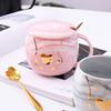 Creative Cute Cat Claw  with Cover  Spoon 380ml Ceramic Pink Coffee Mug  Set  Kids  Couple Cups Gift Box