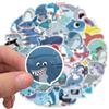 50 Cartoon Love Shark Stickers Personalized Decorative Suitcase Notebook Waterproof No Repeat Stickers